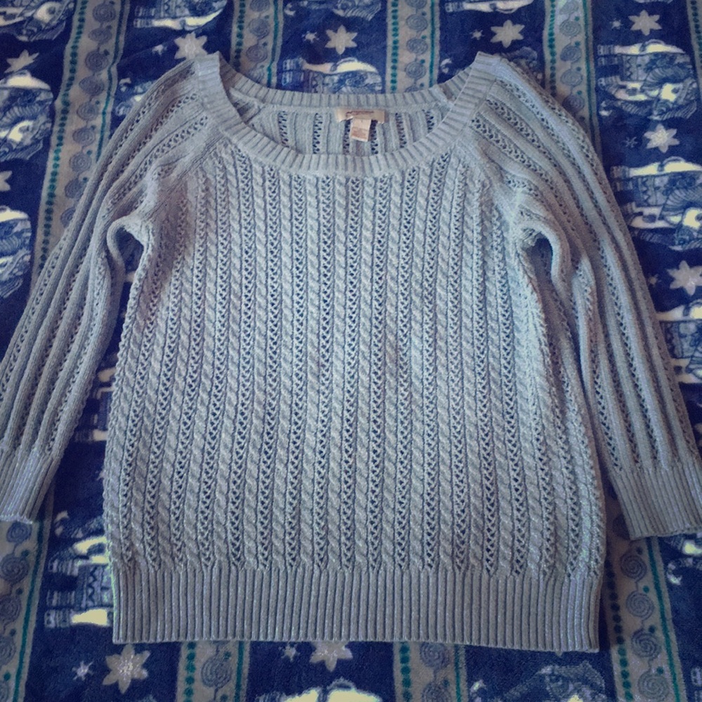 Grey knitted sweater